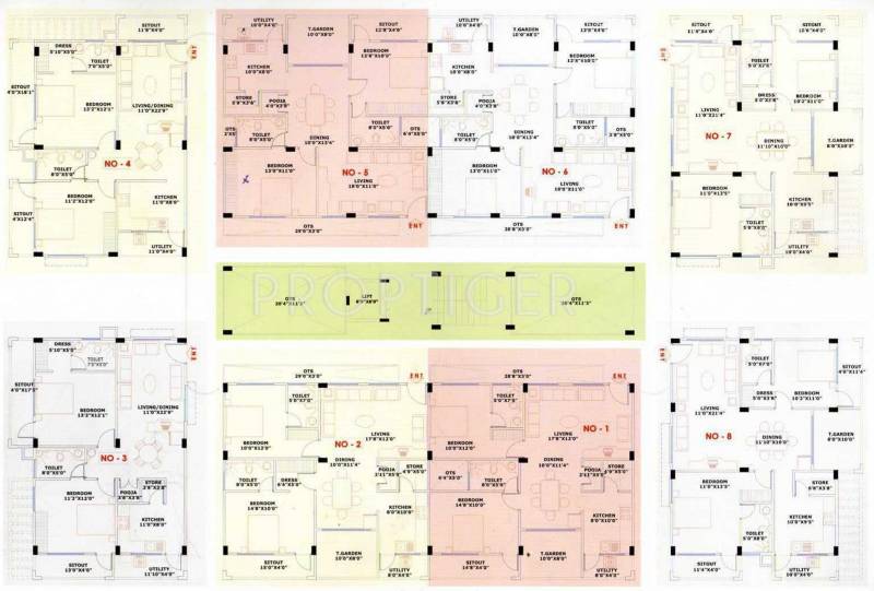 Images for Cluster Plan of AR Bhadra Apartments
