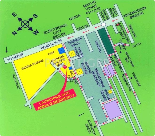 JKG Construction Amba G Residency Location Plan