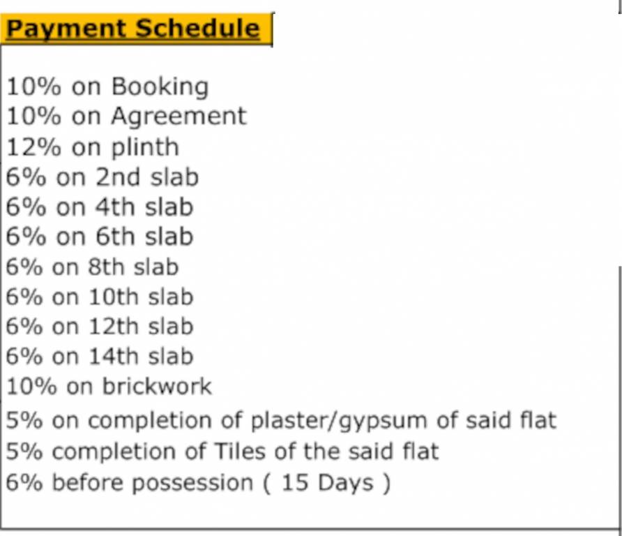 amorapolis Construction Linked Payment (CLP) Payment Plan