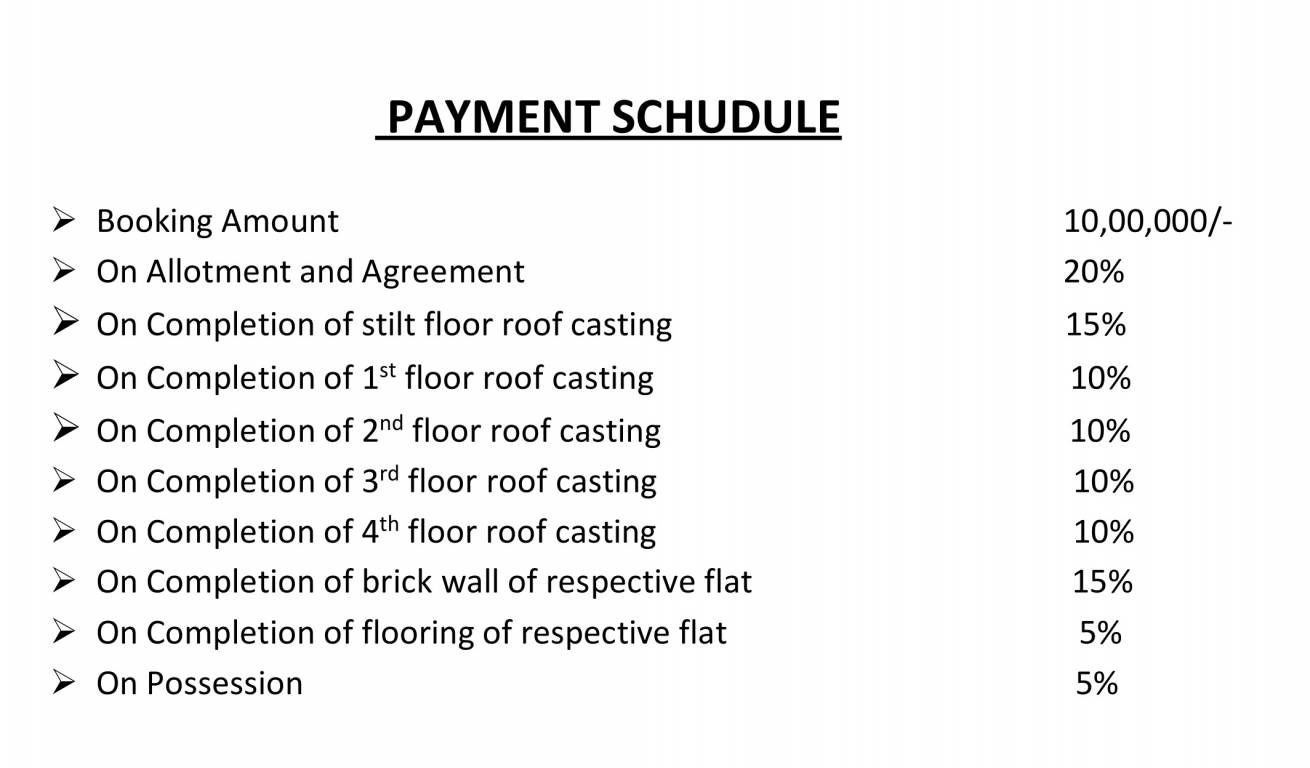 tulasi-brundaban Construction Linked Payment (CLP) Payment Plan