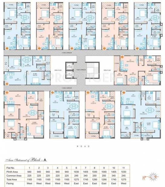 hemadurga-towers Block B1 Cluster Plan