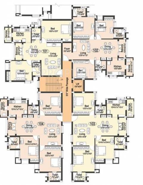 Images for Cluster Plan of Doshi Etopia II