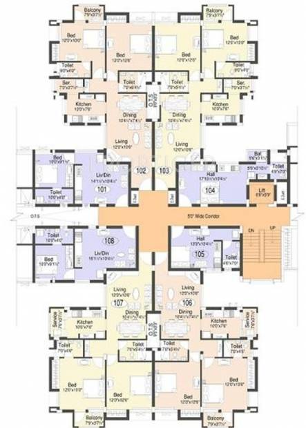 Images for Cluster Plan of Doshi Etopia II