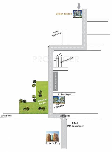 Imaarat Developers Golden Sands III Location Plan
