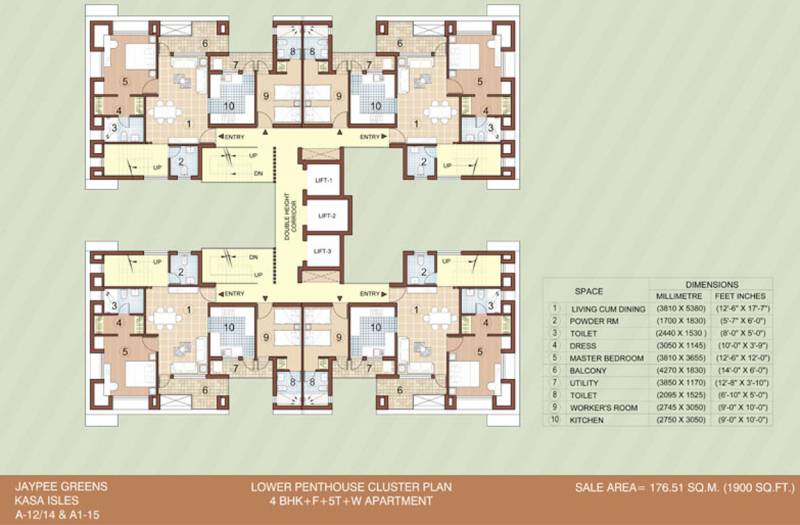  kasa-isles Images for Cluster Plan of Jaypee Kasa Isles