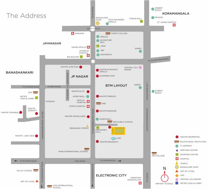  pinnacle Images for Location Plan of Mantri Pinnacle