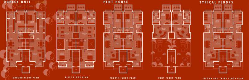 krishvi-projects gavakshi Cluster Plan from Ground to 5th Floor