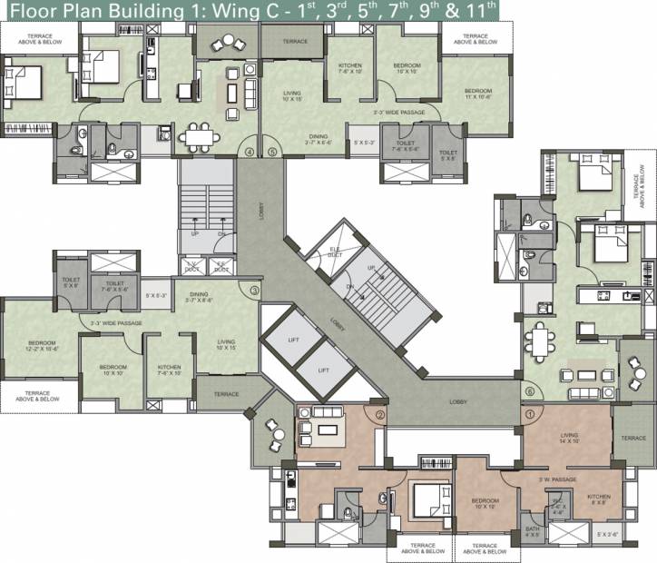  serenity Images for Cluster Plan of Kalpataru Serenity