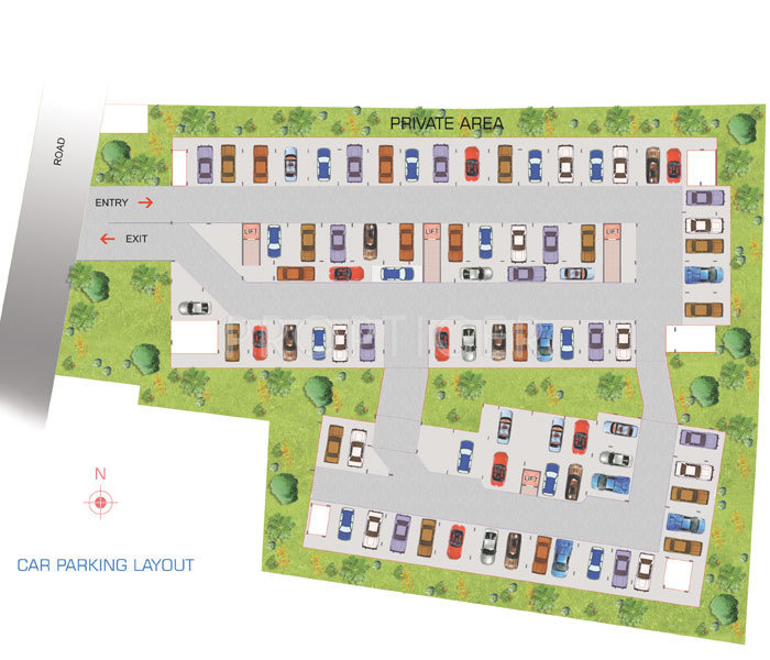 nishant-properties pride Block A & B Cluster Plan for Stilt Floor