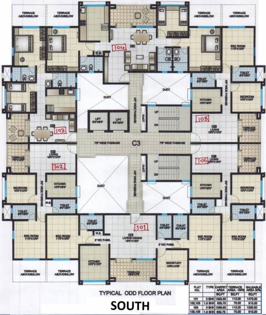  florence Images for Cluster Plan of Kolte Patil Florence