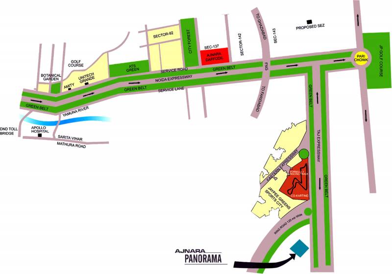  panorama Images for Location Plan of Ajnara Panorama