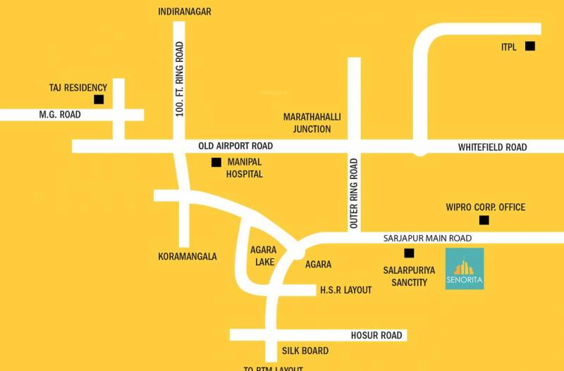  senorita Images for Location Plan of Salarpuria Sattva Senorita
