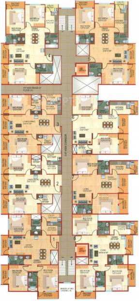  jk-apartments Block B Cluster Plan from 1st to 4th Floor