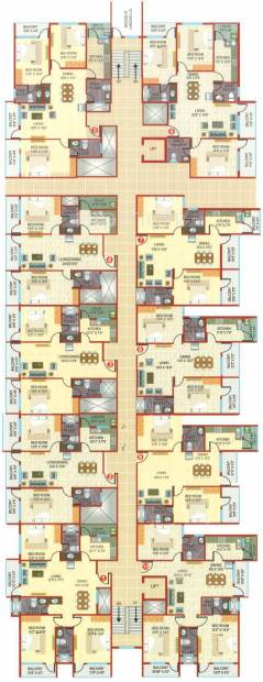  jk-apartments Block C Cluster Plan from 1st to 4th Floor