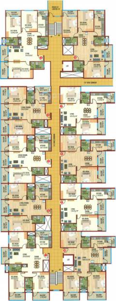  jk-apartments Block E Cluster Plan from 1st to 4th Floor