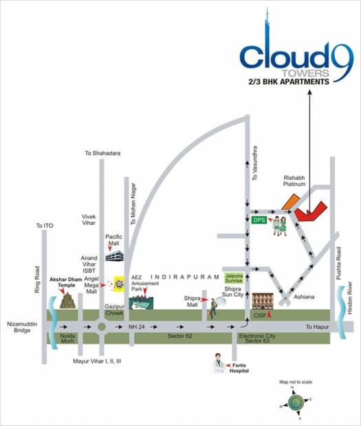 Images for Location Plan of Rishabh Buildcon Cloud9 Towers