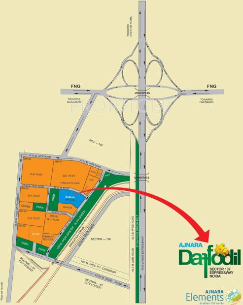  daffodil Images for Location Plan of Ajnara Daffodil