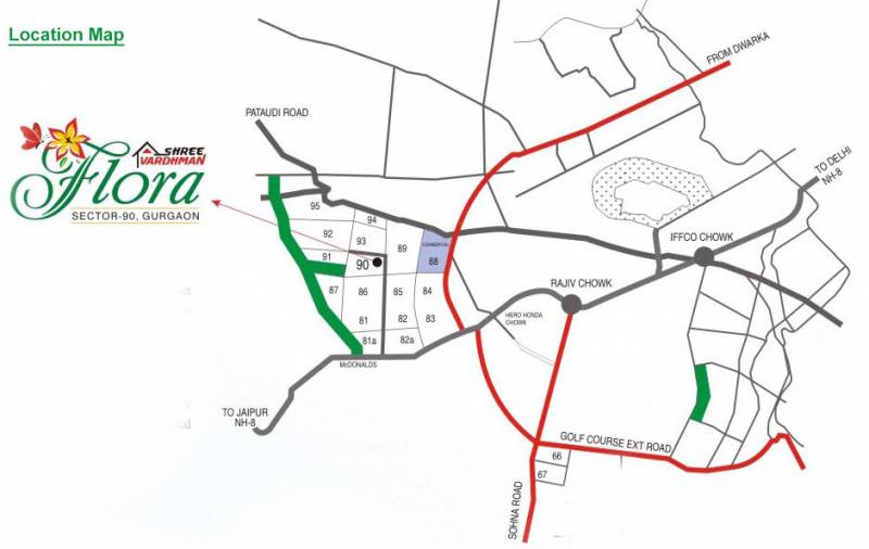  flora Images for Location Plan of Shree Flora