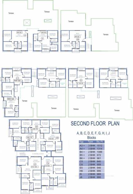  park-wood Tower A to J Cluster Plan for 2nd Floor
