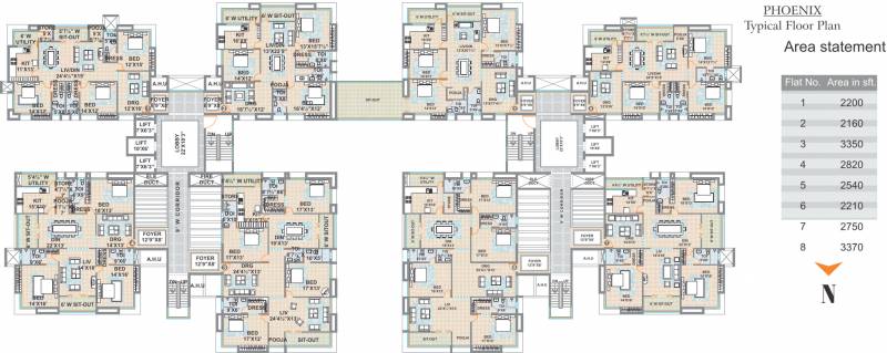 Images for Cluster Plan of Meenakshi Sky Lounge
