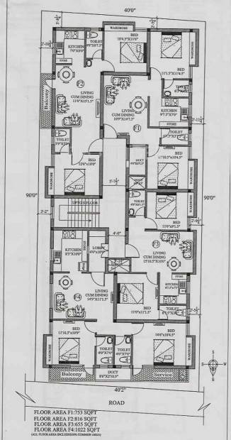 Images for Cluster Plan of Sri Rachana Apartment