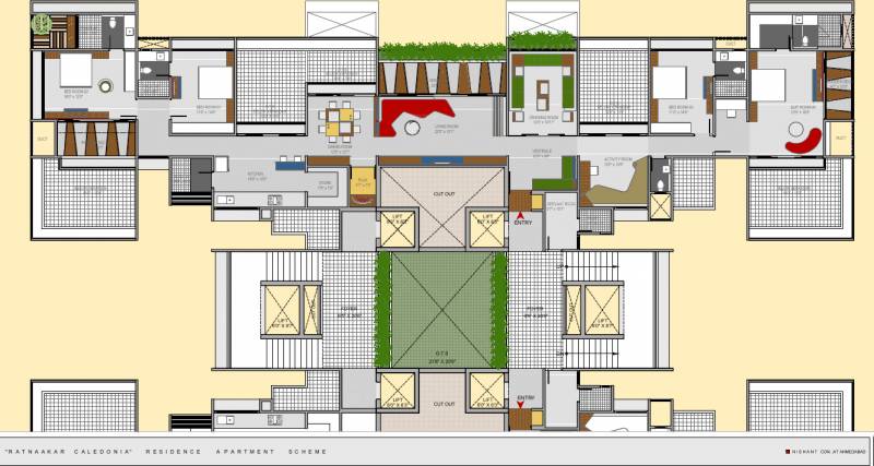  ratnaakar-caledonia Images for Cluster Plan of Nishant Construction Ratnaakar Caledonia
