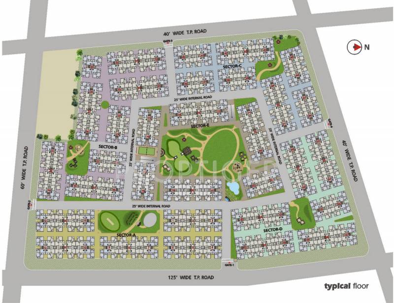  swaminarayan-park Images for Cluster Plan of Dharmadev Swaminarayan Park