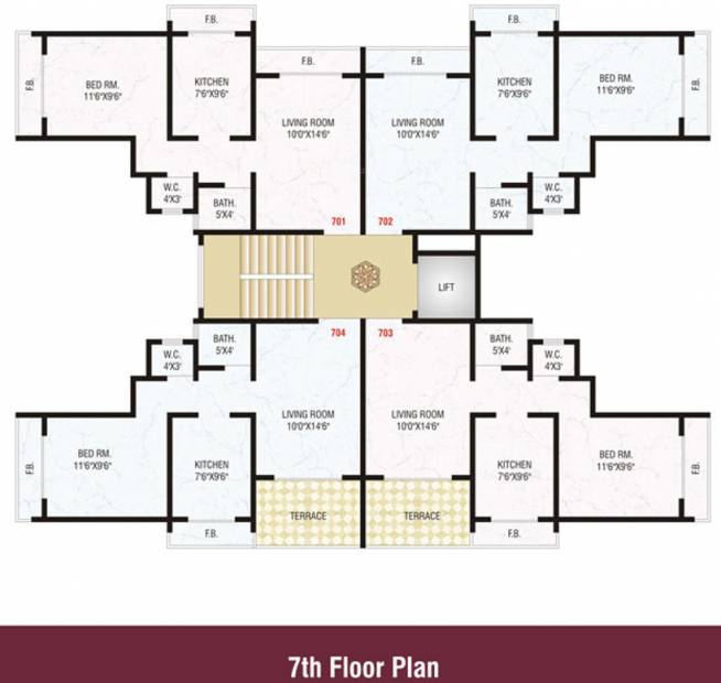  galaxy Galaxy Cluster Plan for 7th Floor