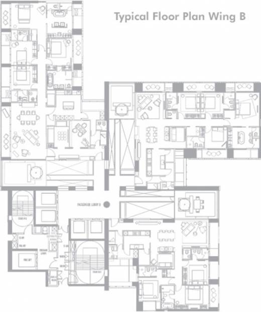  new-cuffe-parade-lodha-evoq EVOQ 41st Floor to 43rd Floor Cluster Plan
