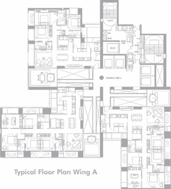  new-cuffe-parade-lodha-evoq EVOQ 41st Floor to 43rd Floor Cluster Plan