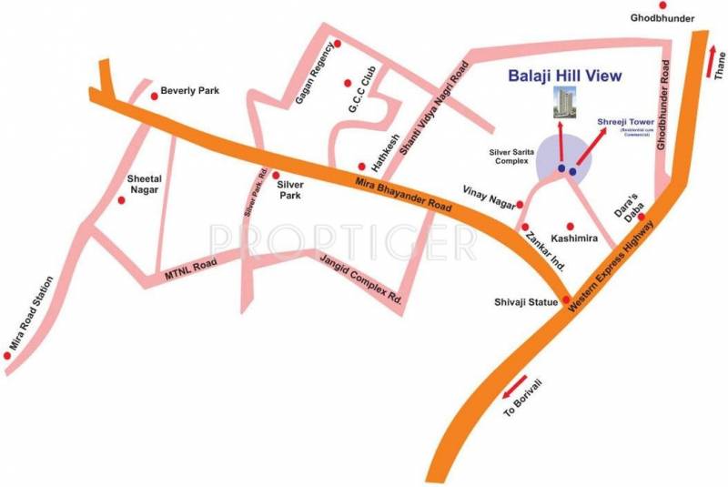 Shree Laxmi Balaji Hill View Location Plan