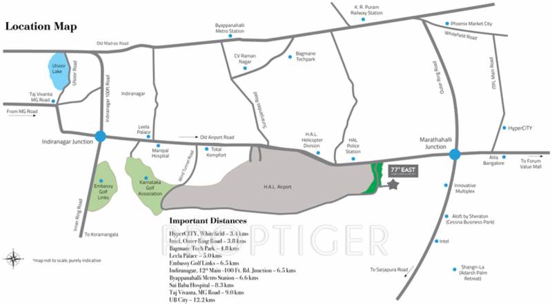  77-east Images for Location Plan of DivyaSree 77 East