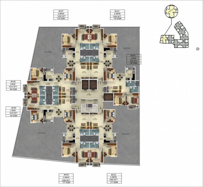  webcity Images for Cluster Plan of Mantri WebCity