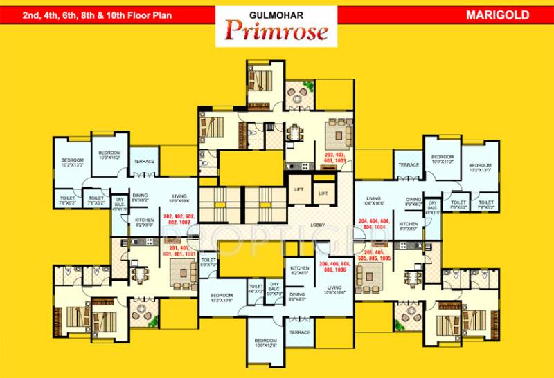  primrose Images for Cluster Plan of Gulmohar Primrose