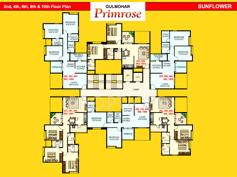  primrose Images for Cluster Plan of Gulmohar Primrose