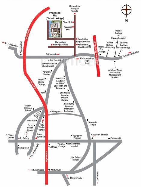 yashva-classichomes wings Location Plan