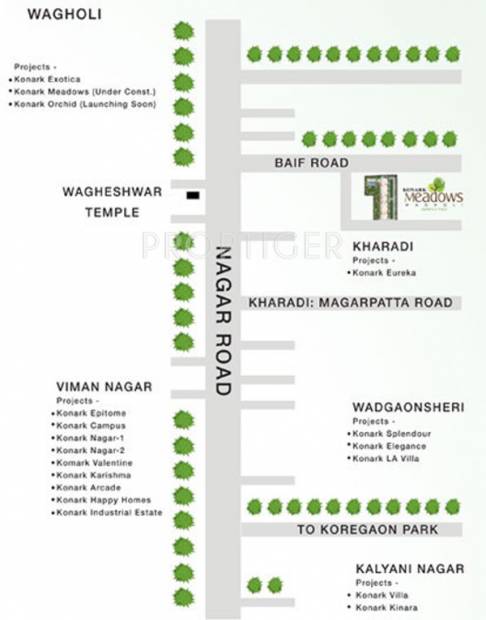 karia-developers konark-meadows Location Plan