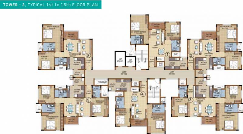 Images for Cluster Plan of Purva Skydale