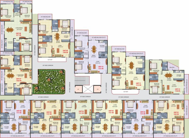 sree-vandana-infra sai-nivas Sai Nivas Typical Cluster Plan