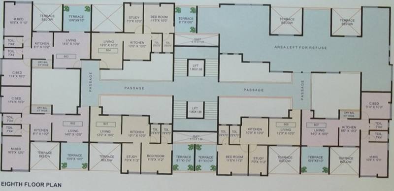  springfield-graceful-spaces Cluster Plan For 8th Floor Plan