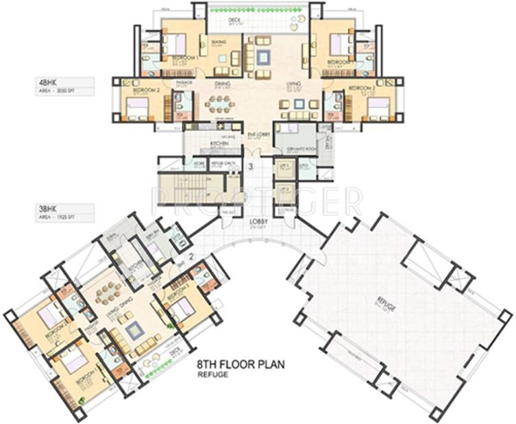 belvedere Tower A Cluster Plan