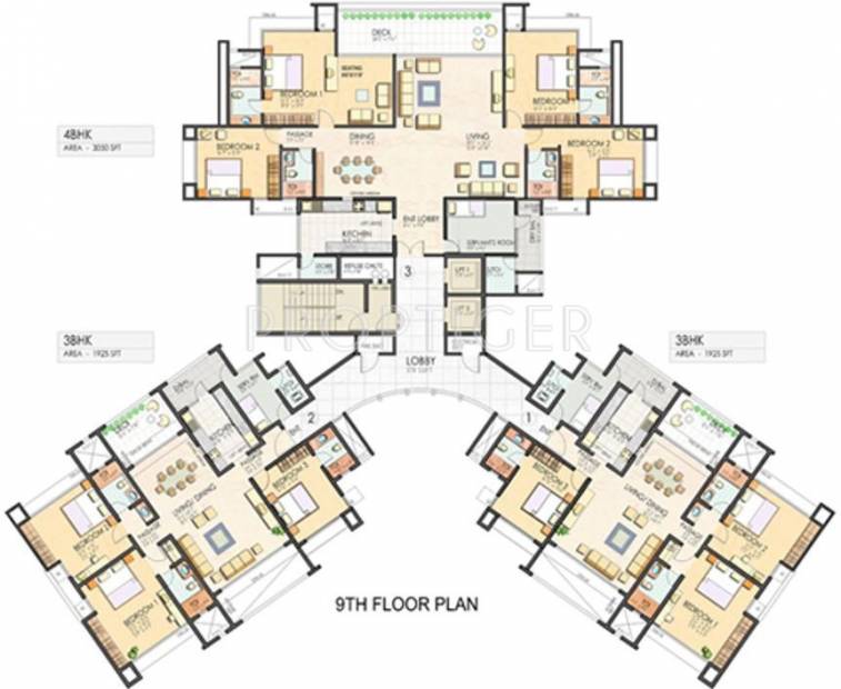  belvedere Tower A Cluster Plan