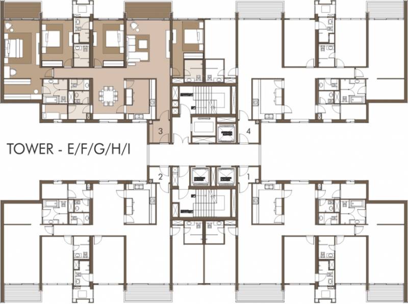  towers Images for Cluster Plan of Panchshil Towers