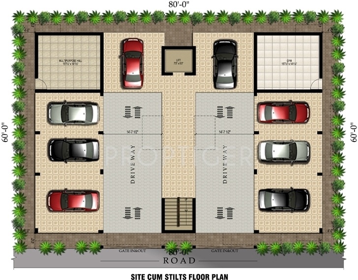 arasur-builders aashirwad Aashirwad Cluster Plan for Stilt Floor