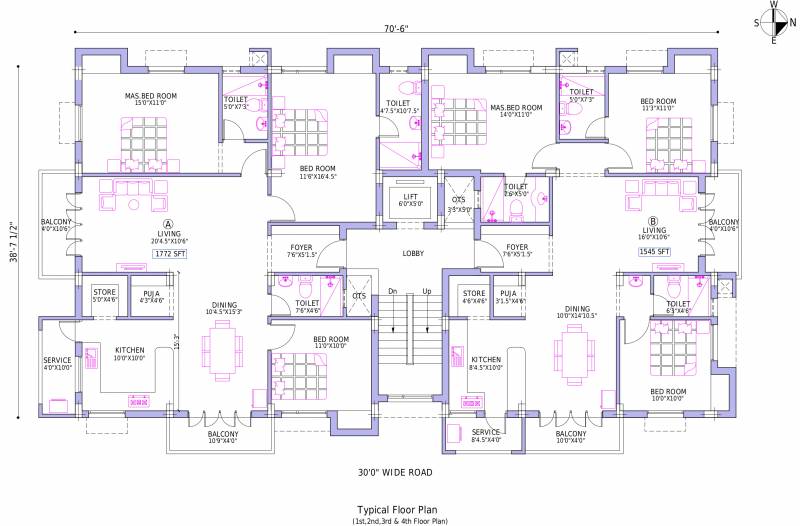  park-view Park View Cluster Plan for Typical Floor