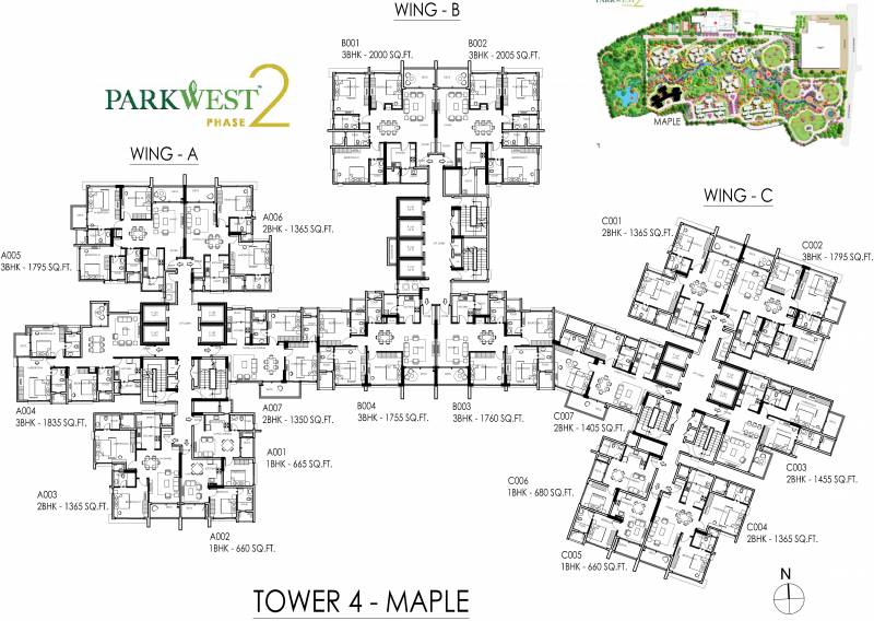  park-west Images for Cluster Plan of Shapoorji Pallonji ParkWest