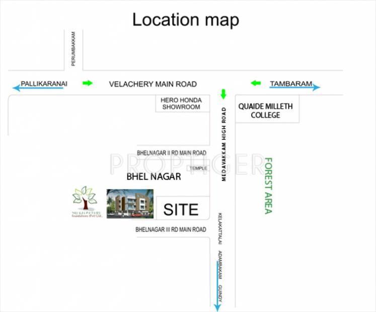 sri-kalpathru-foundations medavakkam Location Plan