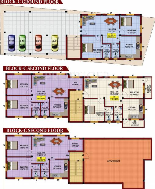 ms-foundations samta-flats Block C Cluster Plan