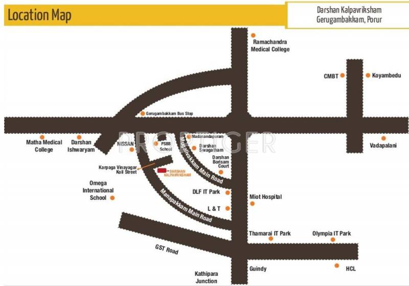Darshan Foundation Kalpaviruksham Location Plan