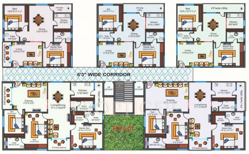 Images for Cluster Plan of Pratyusha Developers Malathi Nivas